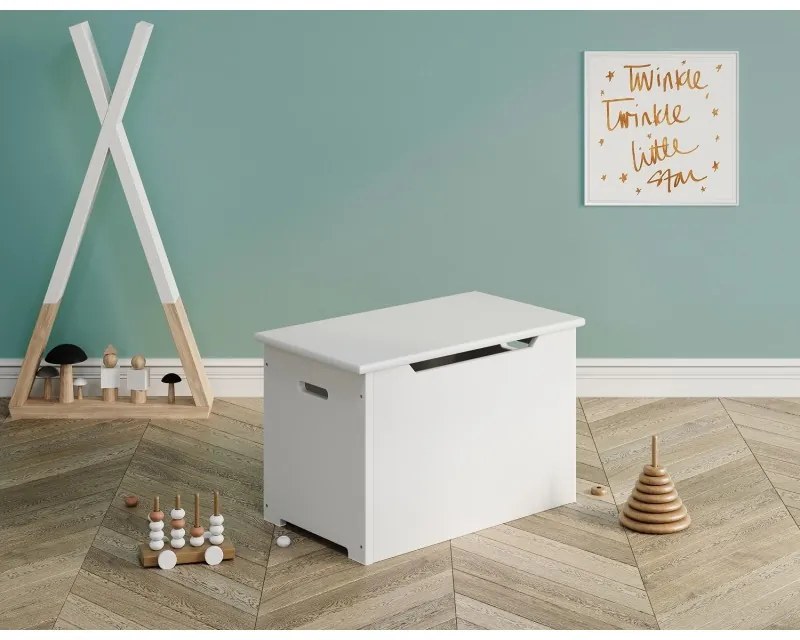 Peuter Grijs Speelgoedkist - Woody 5056231793339 Children's Beds Home Dennenhout