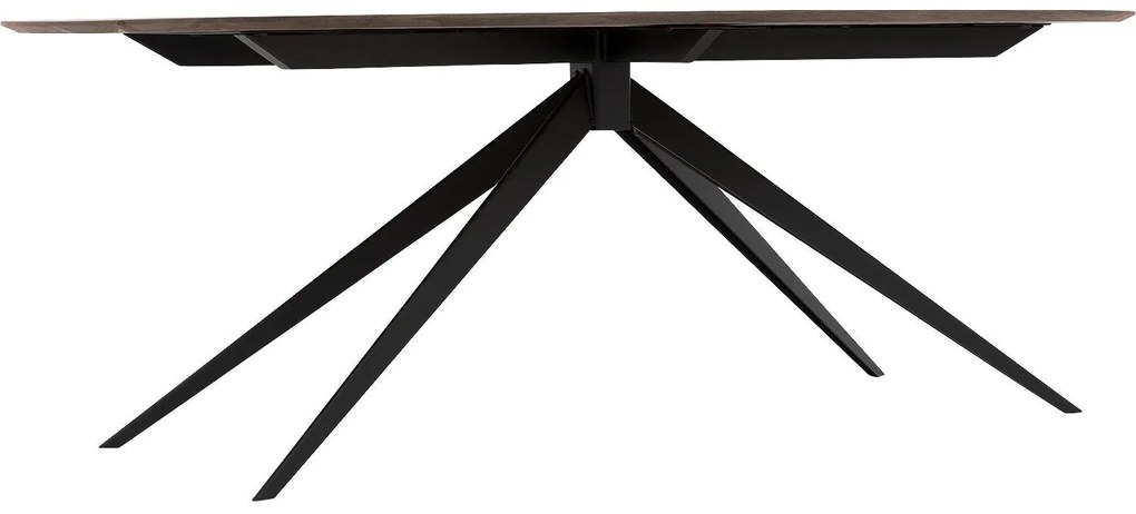 Goossens Excellent Eettafel Uniek, Semi rond 220 x 100 cm