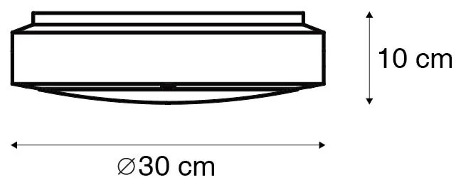 Buitenlamp Wand- en plafondlamp antraciet 2-lichts IP54 - Glow Modern E27 IP54 Buitenverlichting rond