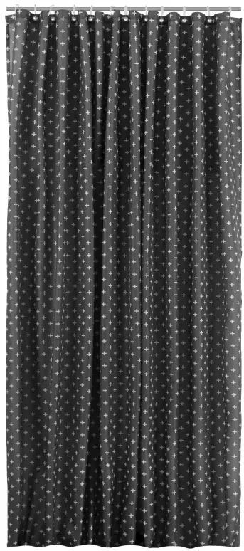 Douchegordijn 180x200cm Textiel Grijs/wit (grijs)