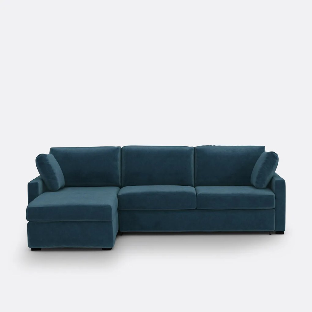 Hoekbank, omvormbaar, 4-zits, fluweel, Comfort Bultex®, TIMOR