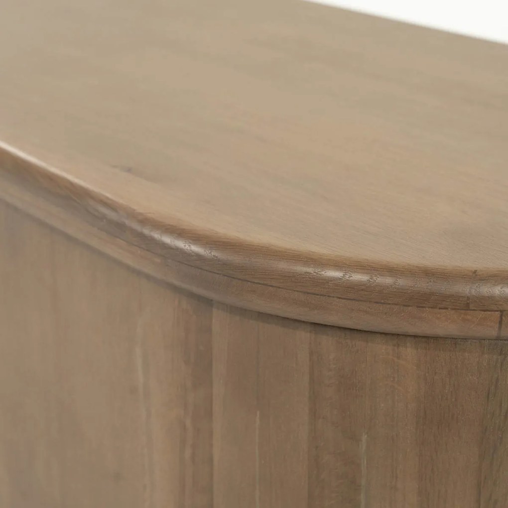 Tv-meubel Organische Vorm Eiken 180 Cm Bruin - 180x42x43cm.