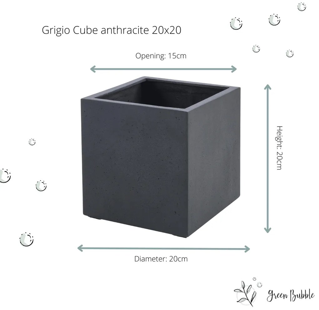 Pot Grigio Cube Antraciet