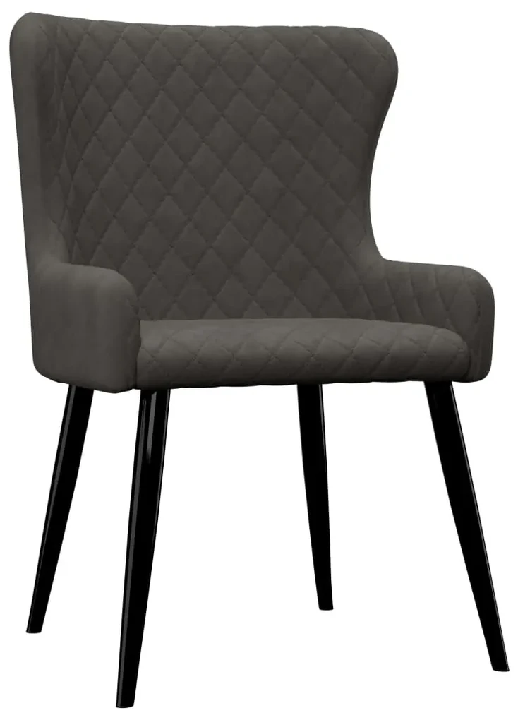 vidaXL Eetkamerstoelen 2 st fluweel grijs