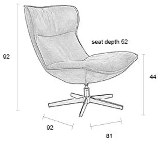 Draai Fauteuil Met Hoge Rug Antraciet