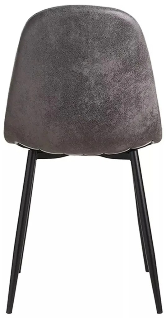 Set van 4 zwarte Teok kunstlederen stoelen
