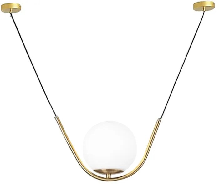Hanglamp Gouden Glazen Bol APP689-1CP