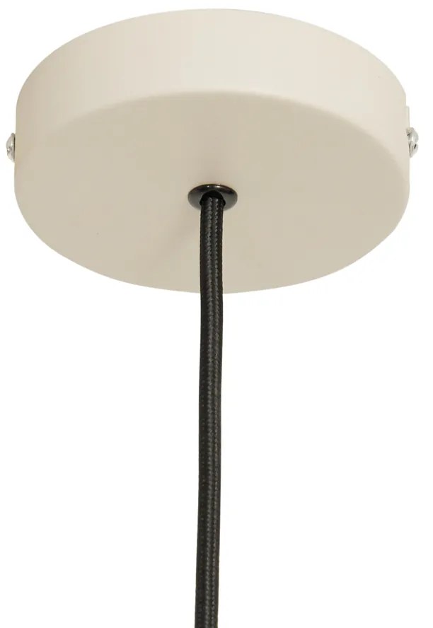 Japandi hanglamp beige met stoffen kap 50cm - Plu