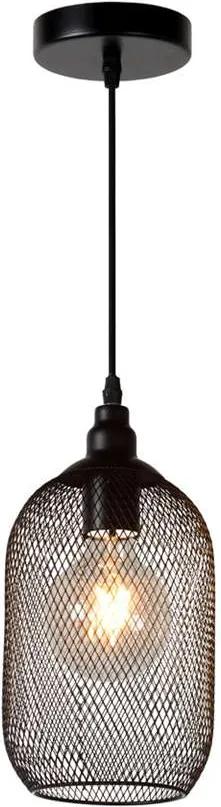 Lucide hanglamp Mesh - zwart - 15 cm - Leen Bakker