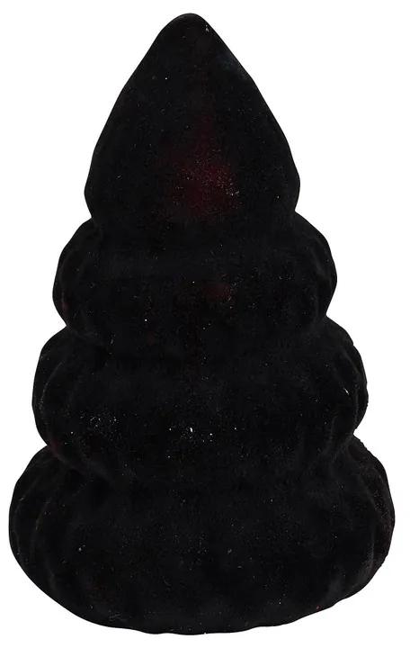 Kerstboom velvet zwart - 12cm