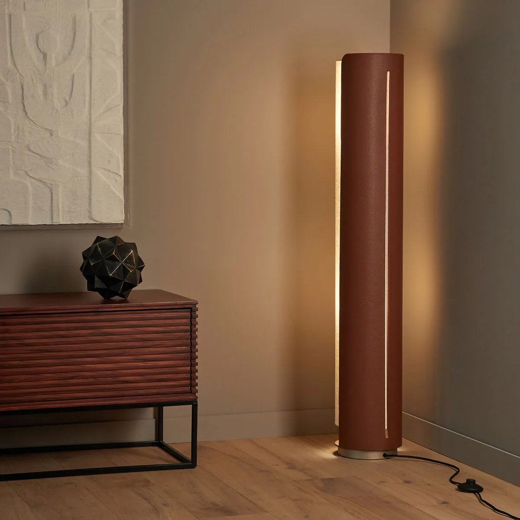 Voetlamp in simili en linnen, Glipie