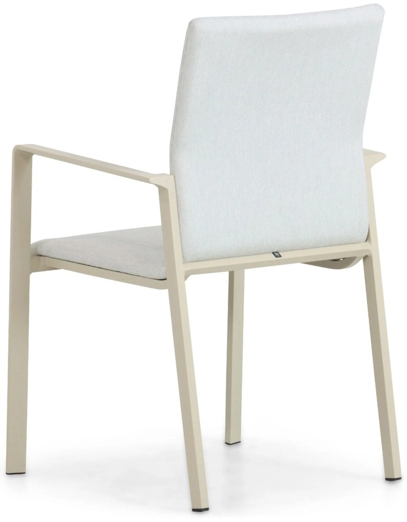 Tuinstoel stapelbaar Aluminium/textileen Taupe-naturel-bruin Lifestyle Garden Furniture Rome