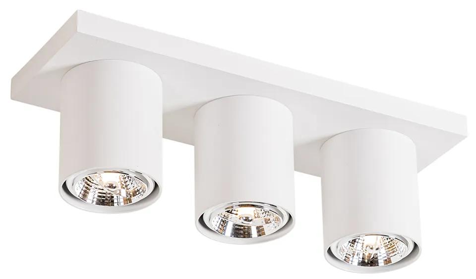 Moderne plafondSpot / Opbouwspot / Plafondspot wit 3-lichts - Tubo Modern GU10 Binnenverlichting Lamp