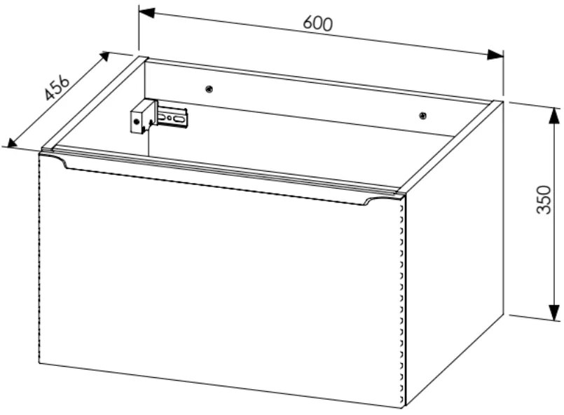 Comad Leonardo FSC onderkast met ribbelfront 60cm wit