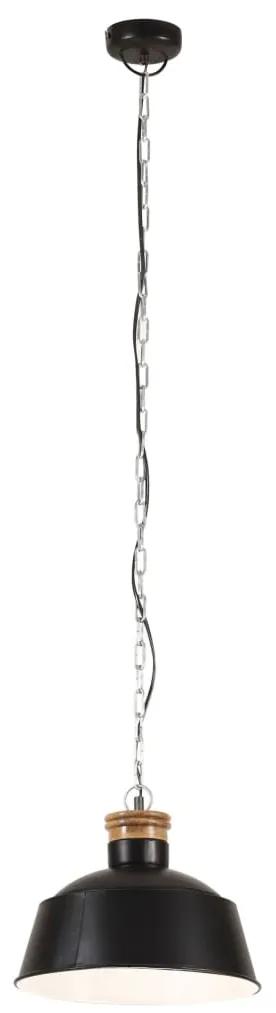 vidaXL Hanglamp industrieel E27 32 cm zwart