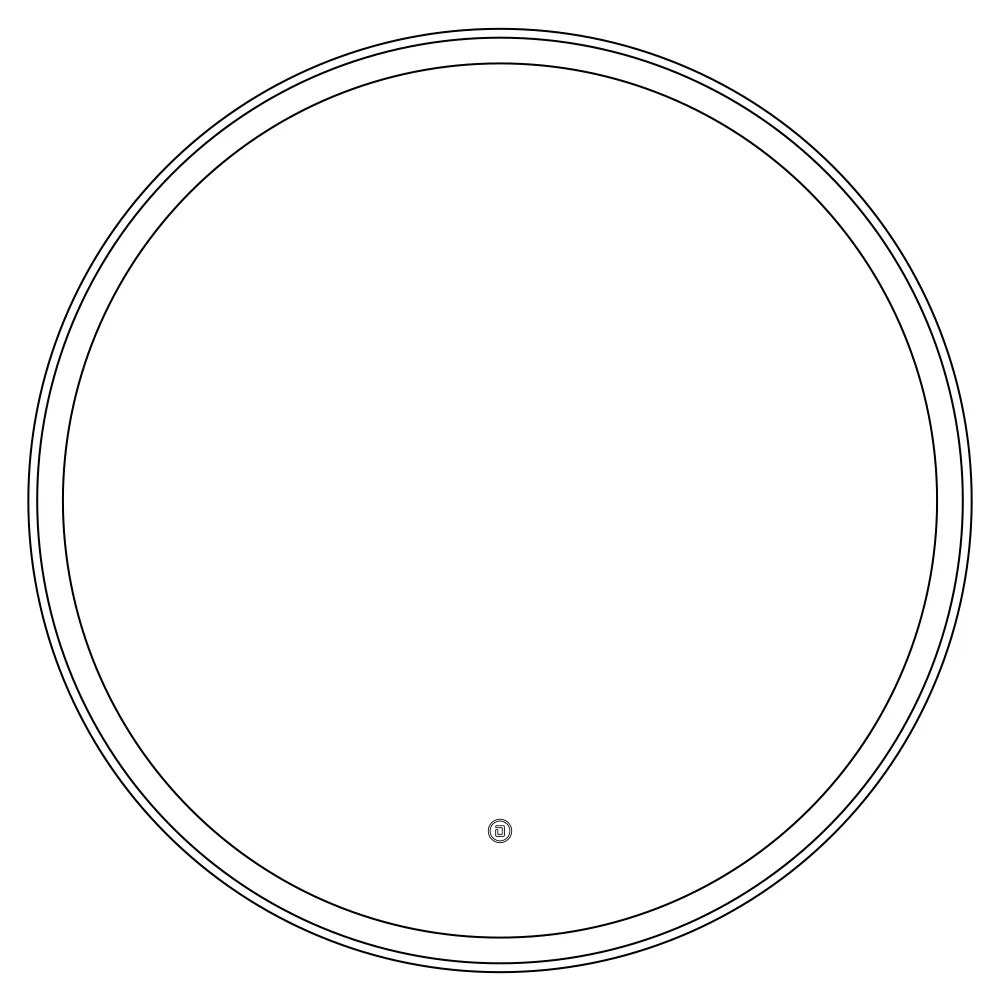 Thebalux M02 ronde spiegel 90cm met verlichting en verwarming messing