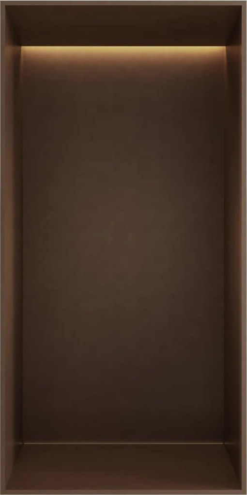 Hotbath &More frameless inbouwnis met verlichting 30x15x10cm tuscan bronze