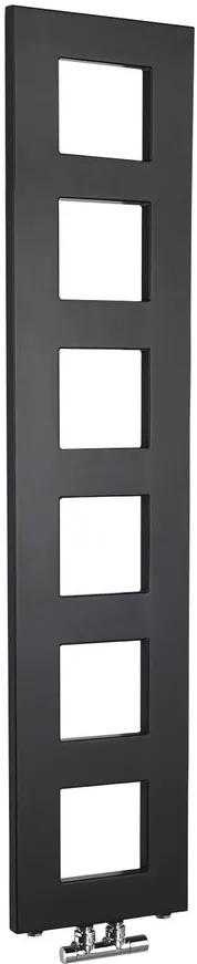 Sapho Block radiator mat zwart 28x133cm 353W