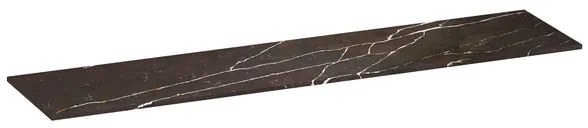 BRAUER Artificial Marble Wastafelblad - 200x46x2 - Zonder kraangat - composiet - Copper Brown TB-MR200CB