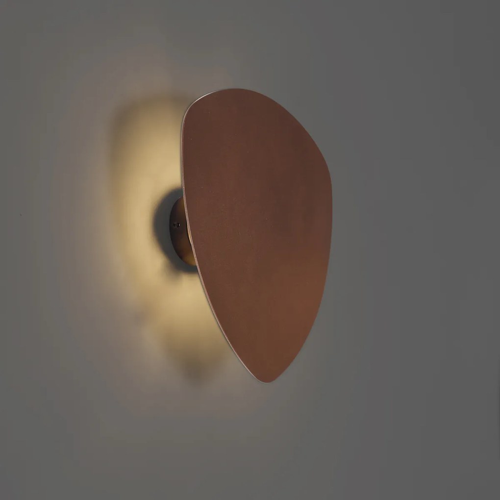 Design wandlamp brons organisch 32cm 2-lichts - Pulley