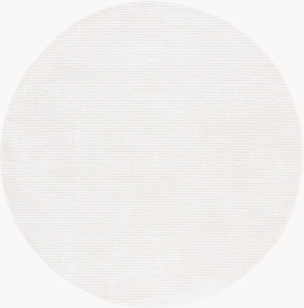 Rond handgeweven hoogpolig vloerkleed Laverne