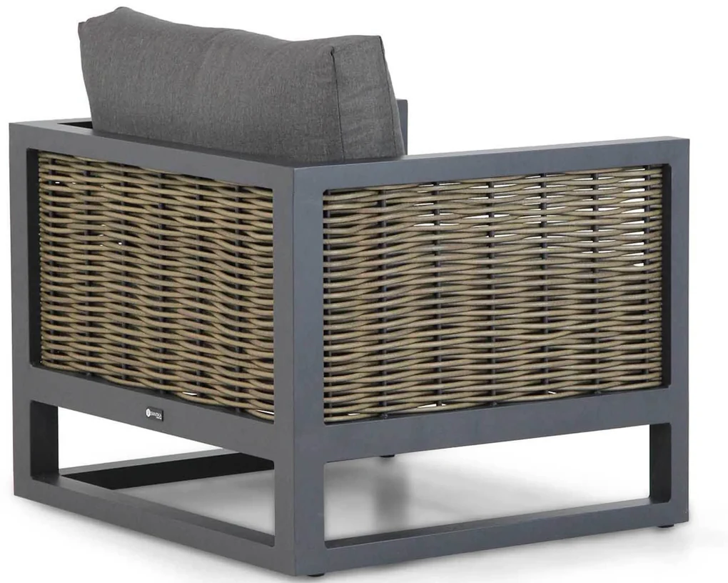 Hoek loungeset 6 personen Aluminium/wicker Grijs Santika Furniture Santika