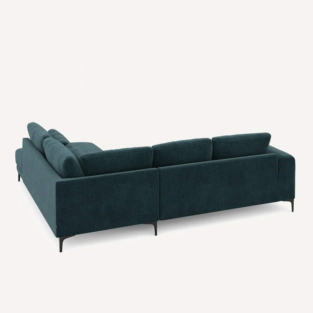 Hoekbank rechts in chenille fluweel, Marsile