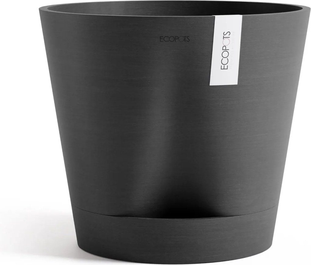 Ecopots bloempot Venice 2 40 - Rond - Dark Grey - Diameter 40,2 x H35,7 cm