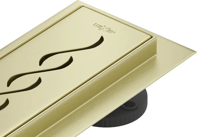 Mexen Flat 360° M18 draaibare lijngoot 100 cm, goud geborsteld - 1A23100-40