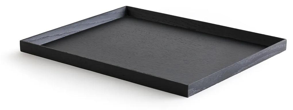 Dienblad 45 x 35 cm zwart getint eik, Katori