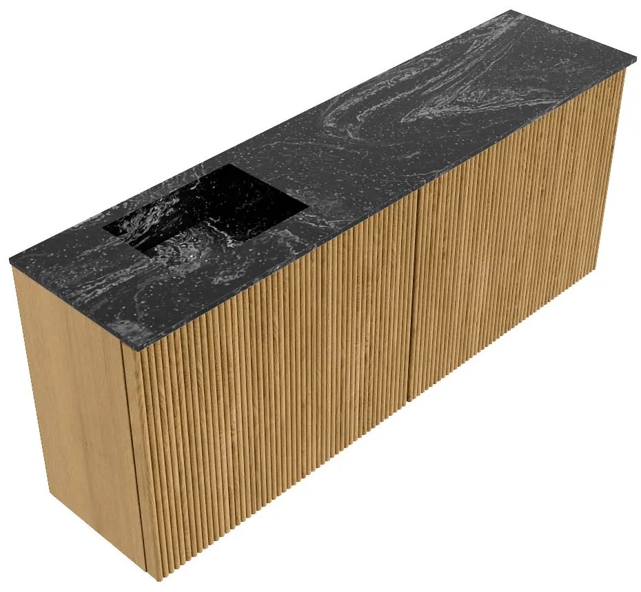 Mondiaz Joya DLux 100cm toiletmeubel oak met wastafel faye links zonder kraangat lava