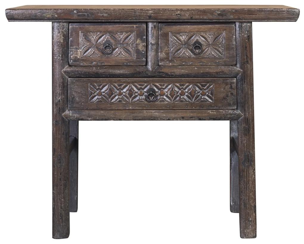 Fine Asianliving Antieke Chinese Sidetable Bruin B99xD45xH80cm