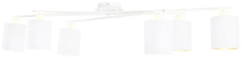 Moderne plafondlamp wit 6-lichts - Lofty Modern E14 cilinder / rond rond Binnenverlichting Lamp