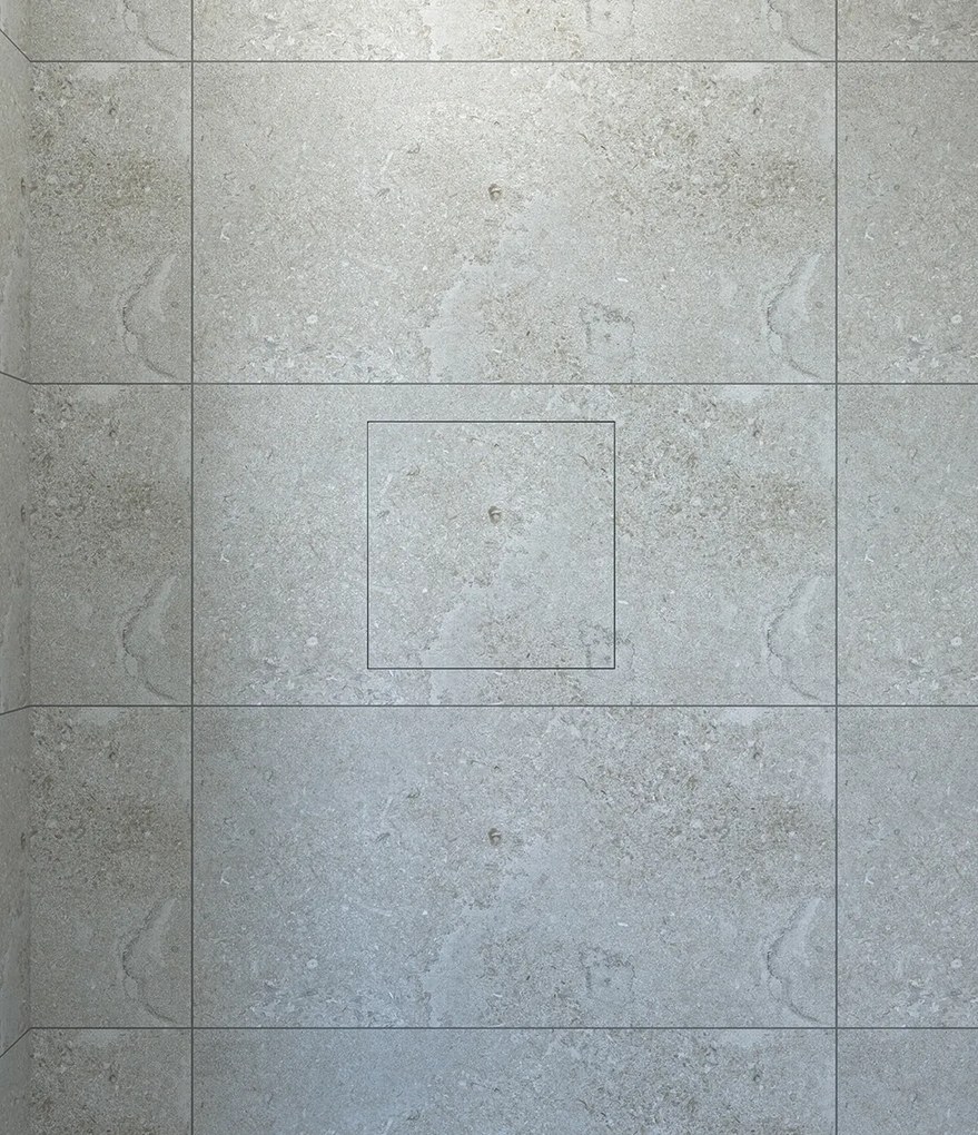 Mueller Round inbouwnis betegelbaar RVS 30x30x14cm