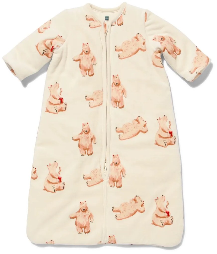 HEMA Baby Slaapzak Padded Velvet Beren Gebroken Wit (gebroken wit)