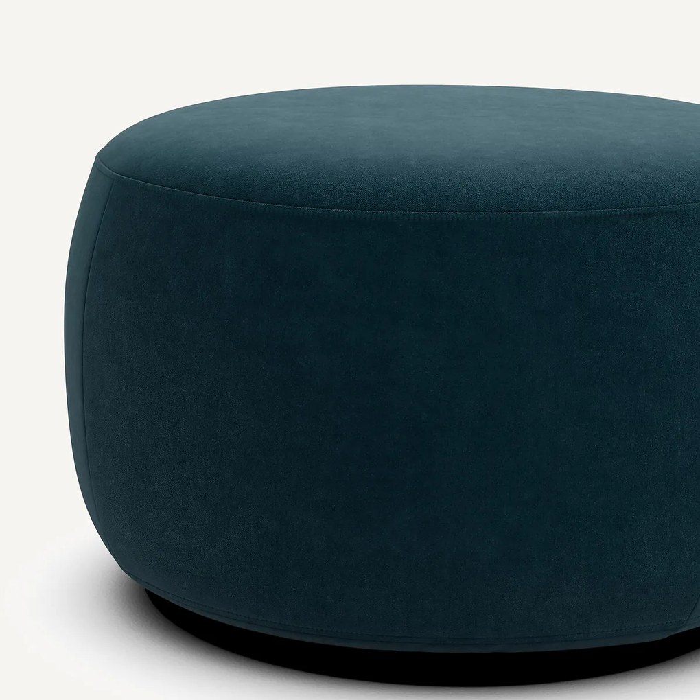 Poef XL in fluweel, Rosebury design E.Gallina