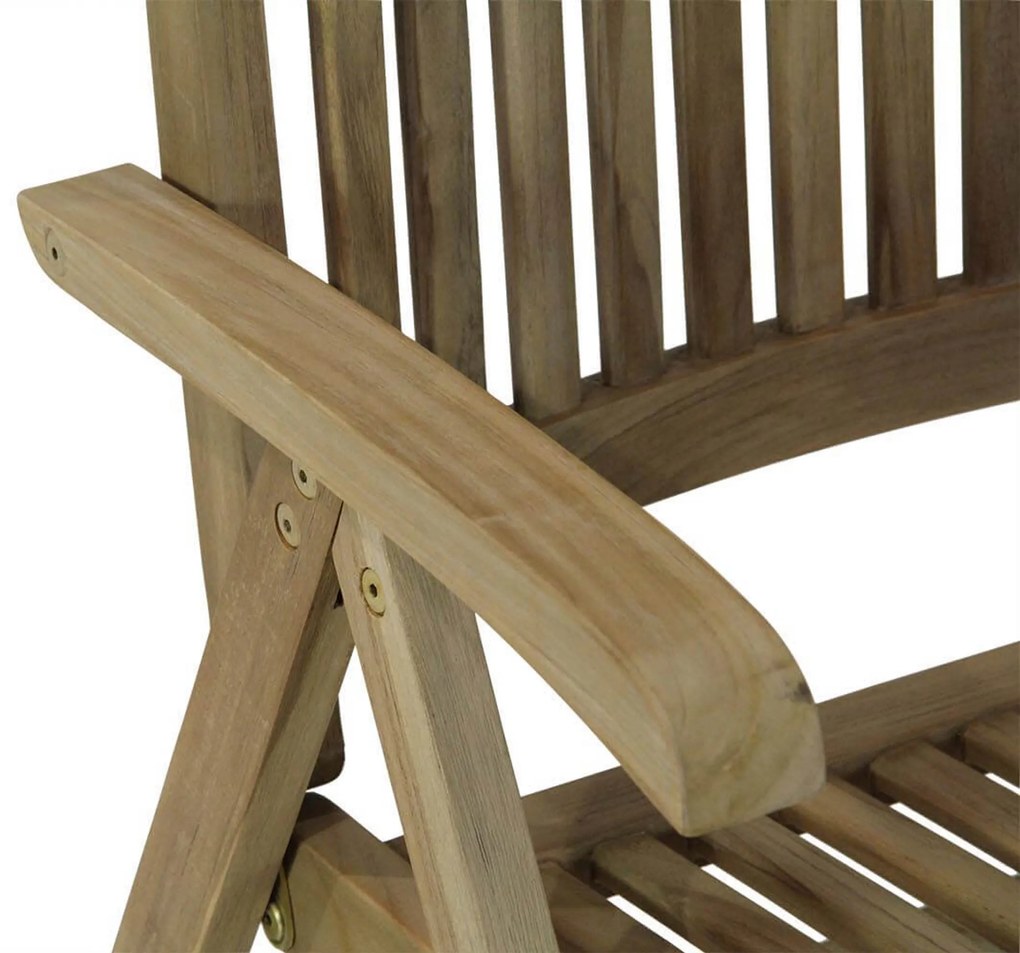 Tuinstoel Teak Old teak greywash Garden Collections Canterbury verstelbare tuinstoel