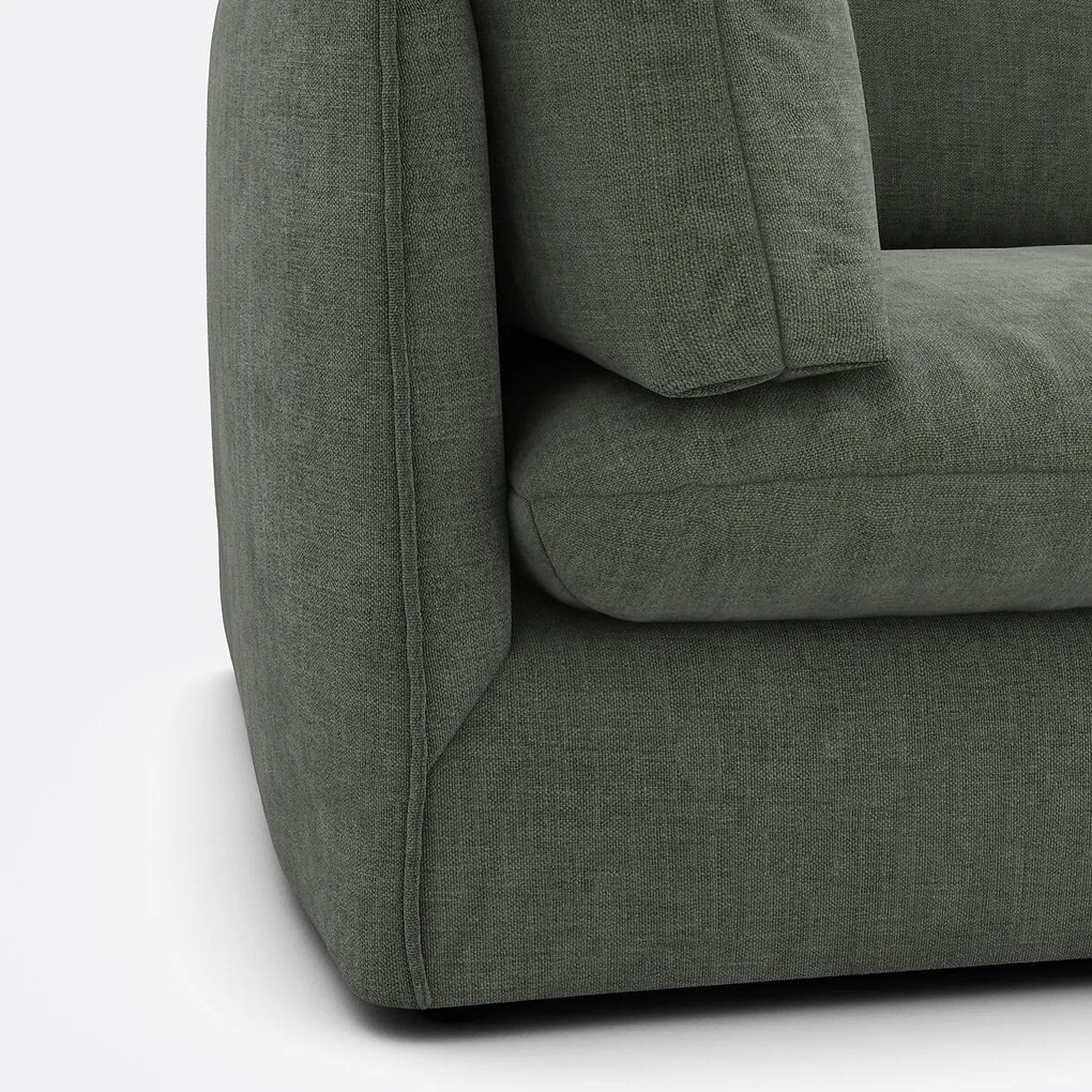 3-zits rechte bank in gestructureerde stof, Malo