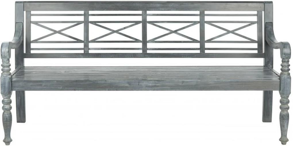 Safavieh Furniture | Tuinbank Senalda lengte 183 cm x breedte 58 cm x hoogte 86,61 cm as grijs tuinbanken acaciahout outdoor tuinmeubelen