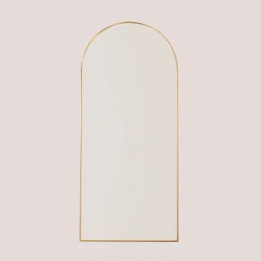 Wandspiegel In Metaal Belm Goud & 80 X 180 Cm - Sklum