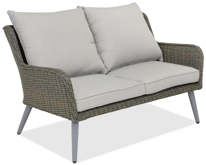 Tweezitsbank technorattan voor op het terras Bilbao Garden Point grijs