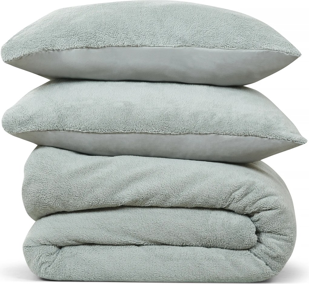 Dekbedovertrek Teddy Fleece – 100% zacht materiaal – 200×220 – jade