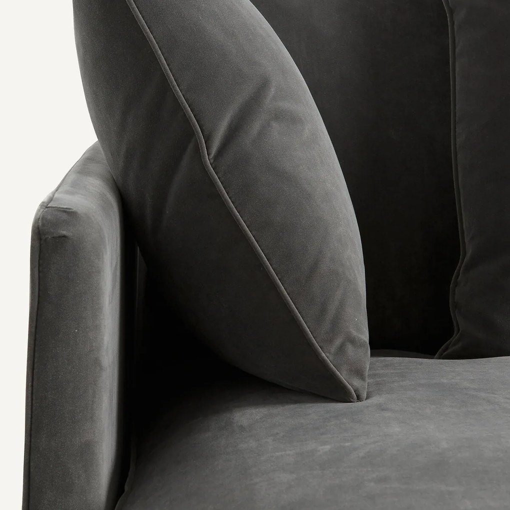 Longchair in fluweel, Lazare