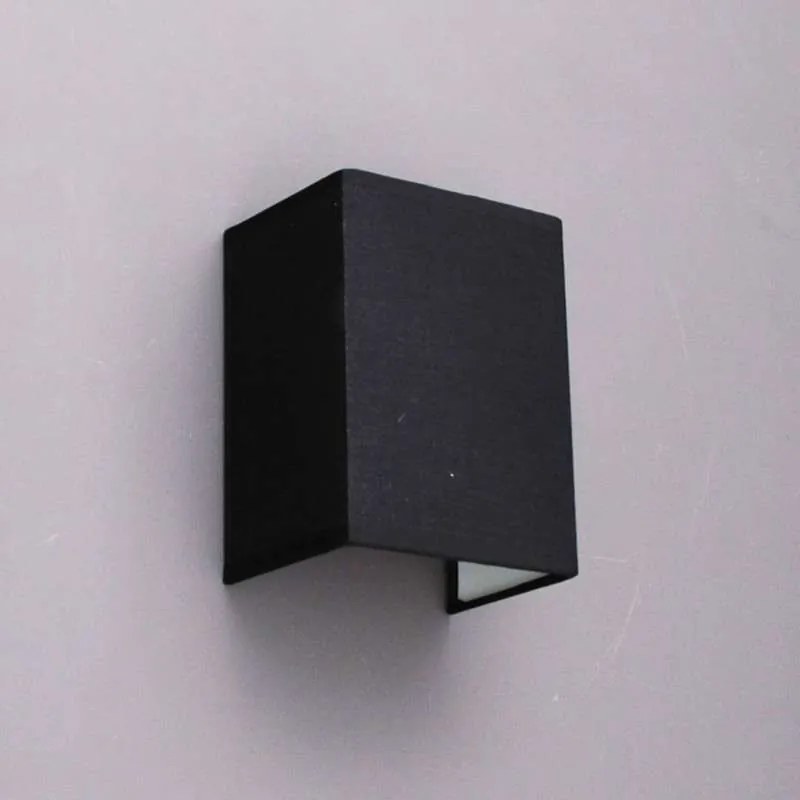 Landelijke wandlamp zwart met stoffen kap - Vete Modern E27 Binnenverlichting Lamp