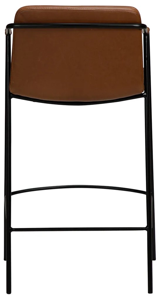 Dan-Form Boto Lage Barkruk Minimalistisch Design Bruin Kunstleer