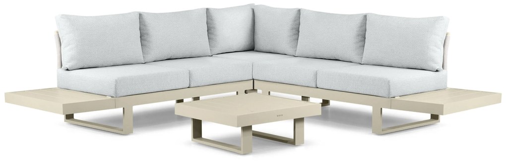 Hoek loungeset 5 personen Aluminium Taupe Lifestyle Garden Furniture Lorenzo