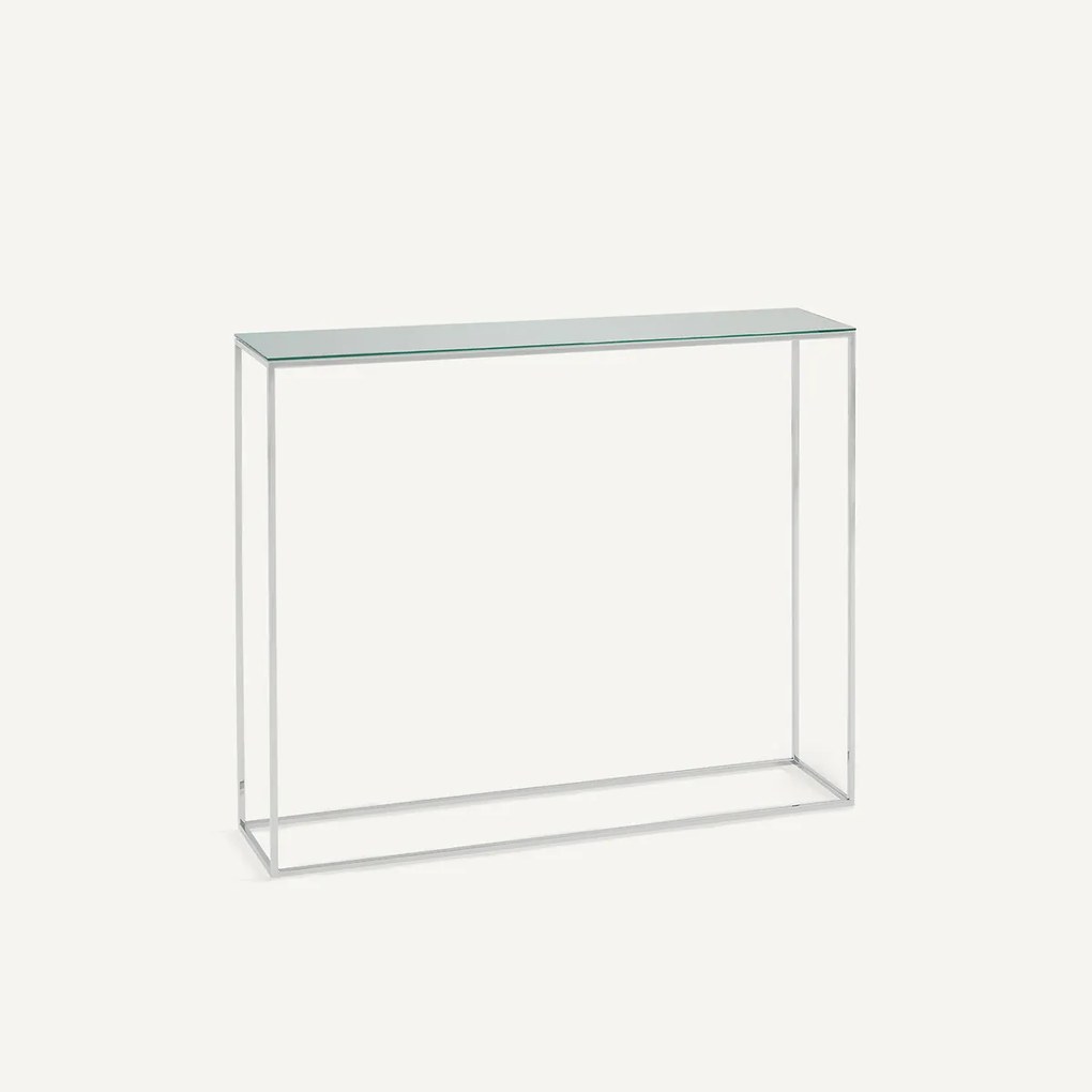 Verchroomde metalen spiegelconsole, MAHAUT