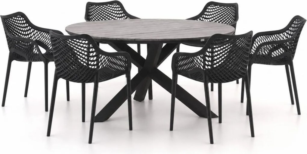 + 15% kassakorting | Diningset Forza  | 6 personen polywood | Tuinset stapelbaar | 7-delig | Kees Smit Tuinmeubelen