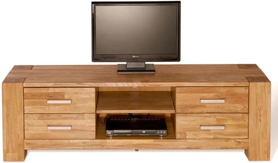 TV-meubel Wouter 4 lades - eikenkleur - 47x150x44 cm - Leen Bakker