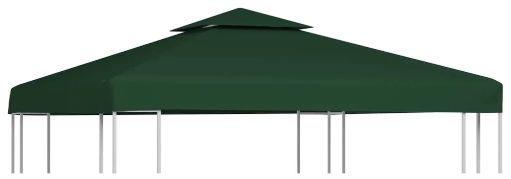 vidaXL Vervangend tentdoek prieel 310 g/m² 3x3 m groen